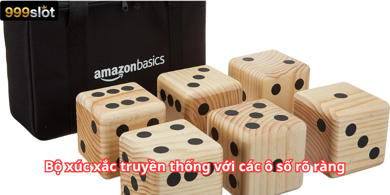 Bộ xúc xắc truyền thống với các ô số rõ ràng